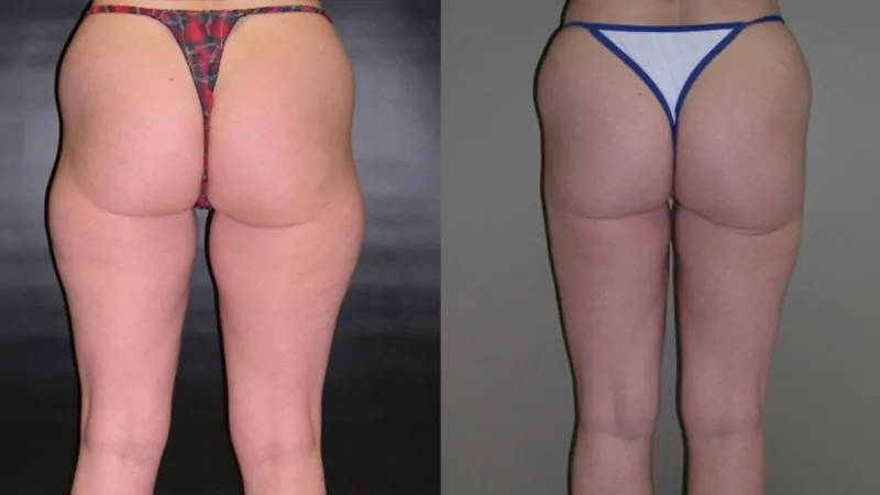 Before-and-after photos of liposuction performed by Dr. McGovern.