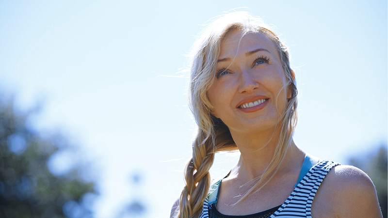 A 50 year old woman with beautiful, tight skin. Radiesse/Sculptra concept.