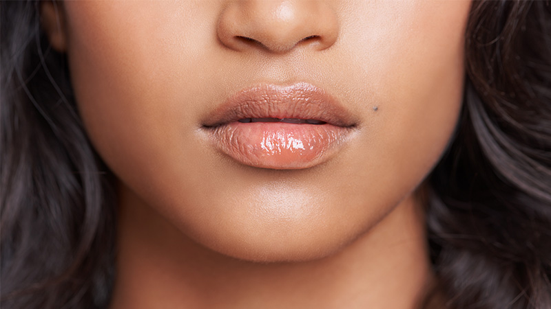 A woman with beautiful lips. Restylane concept.